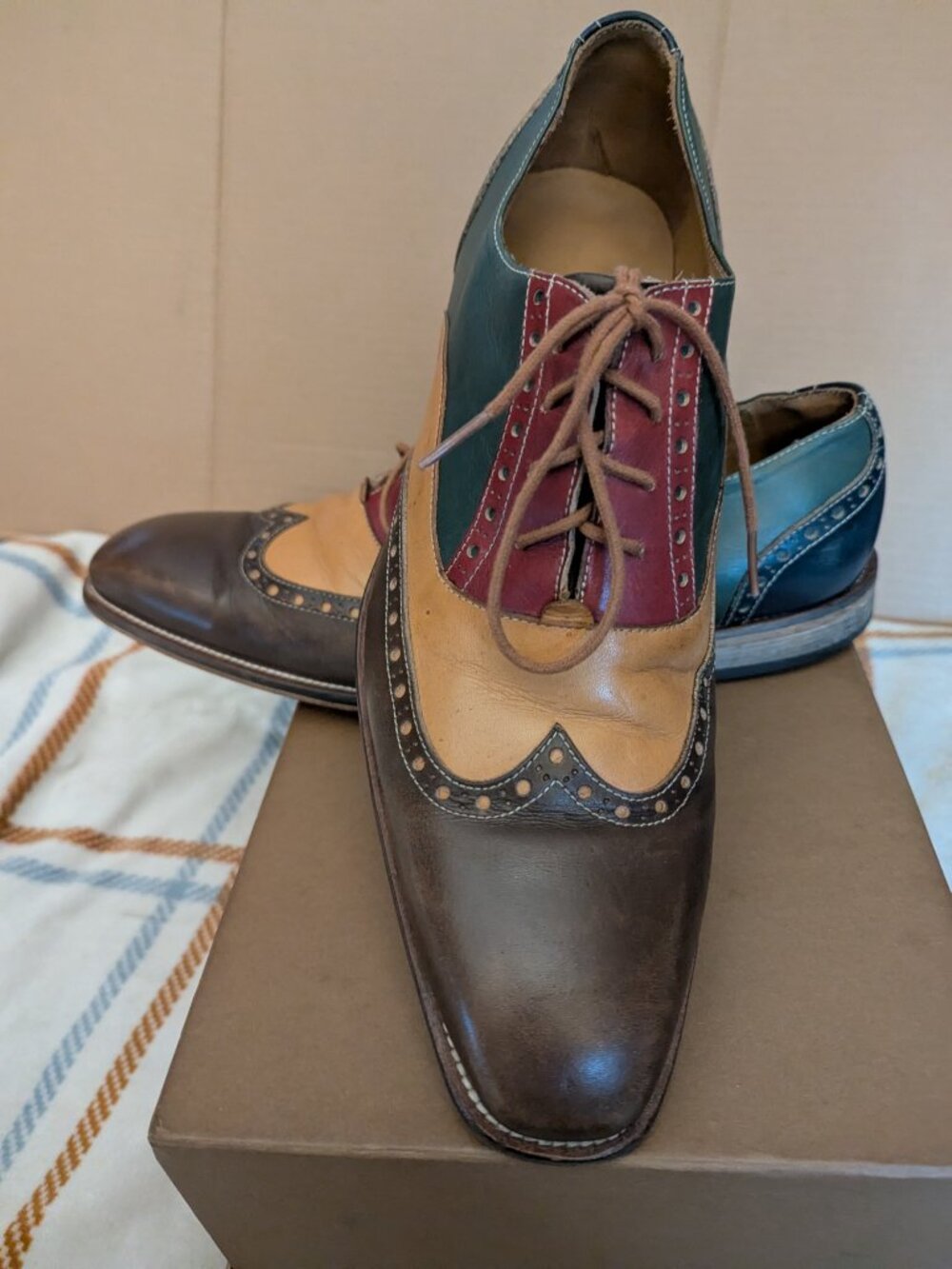 Paul Fredrick Dillon / Nicholas Multi-Color Wingtip Oxford Size 10.5